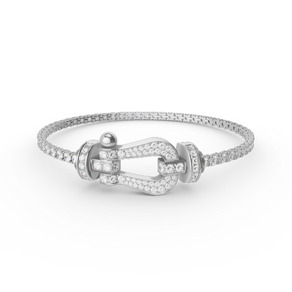 [Agudo Jewelry]FORCE  LARGE HORSESHOE FULL DIAMOND TENNIS BRACELET